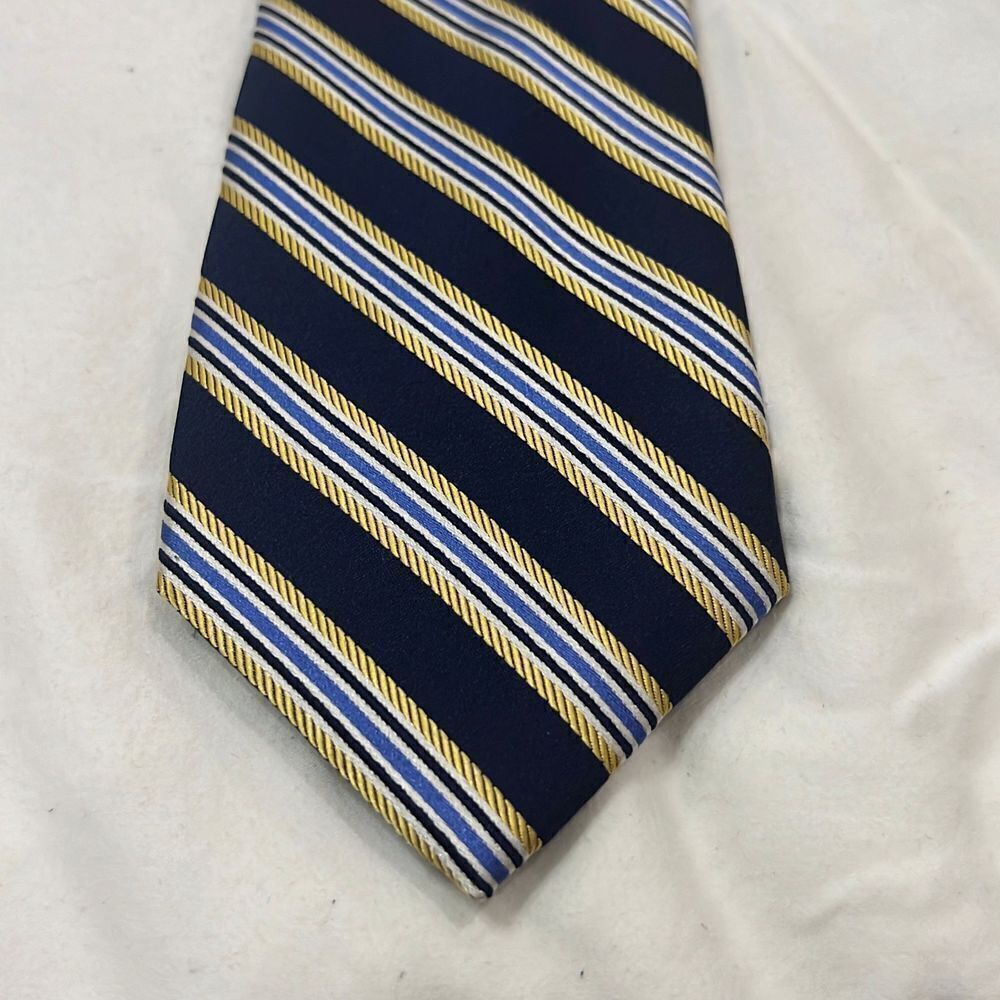 Nautica Men’s Tie - 100% Silk - blue/yellow - Picture 7 of 7